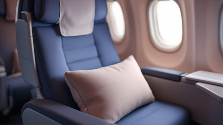 image-dun-siege-davion-confortable-avec-un-coussin-de-voyage-dans-une-ambiance-chaleureuse-et-accueillante-de-cabine-davion